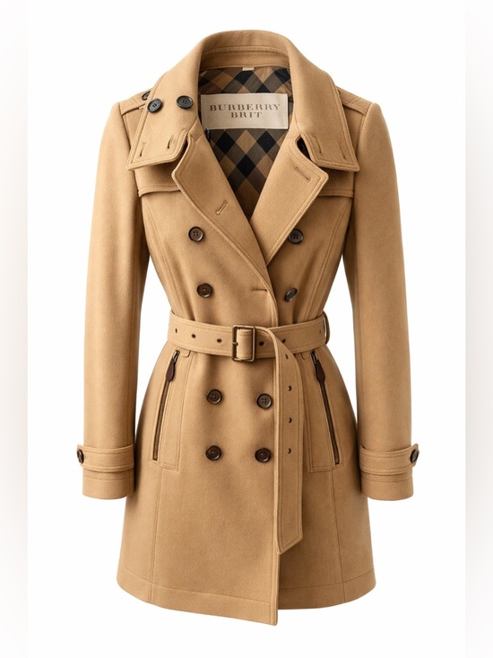 Burberry Jackets & Blazers - BURBERRY | Camel Wool Daylesmoore Heritage Military Trench Coat Belted US 6